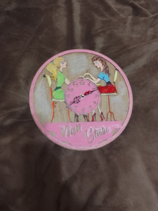 Часы настенные, деревянные, для девочек