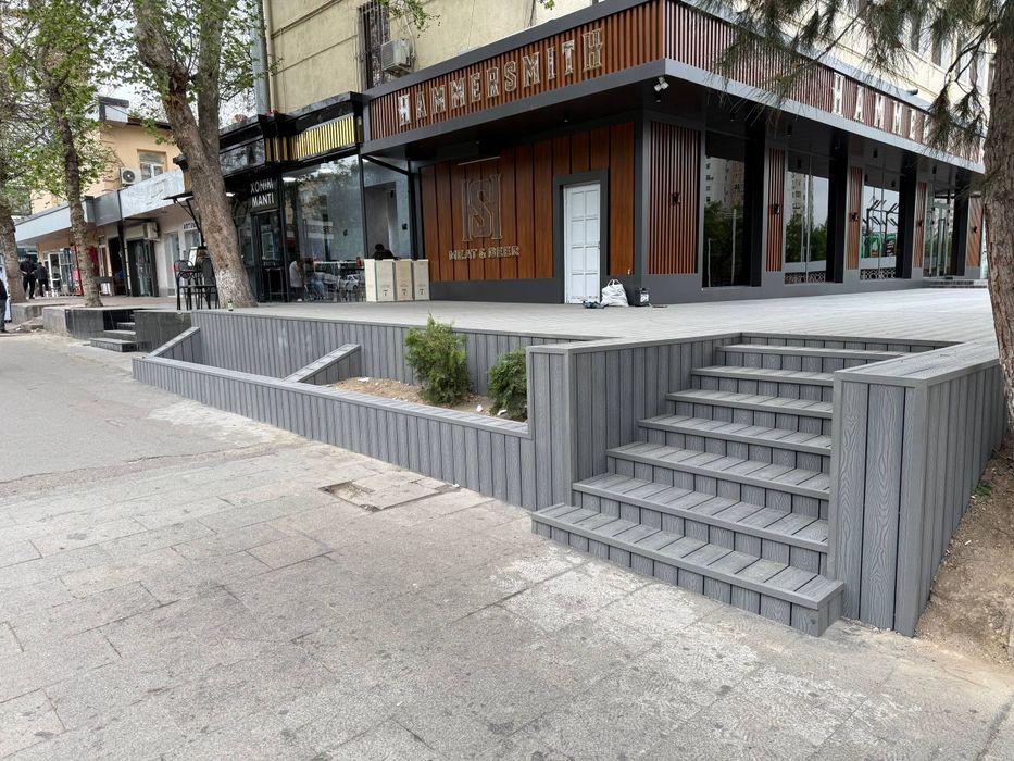 Террасные полы дпк,фасадные панели,сайдинг,хайтеч панели,декор,hitech