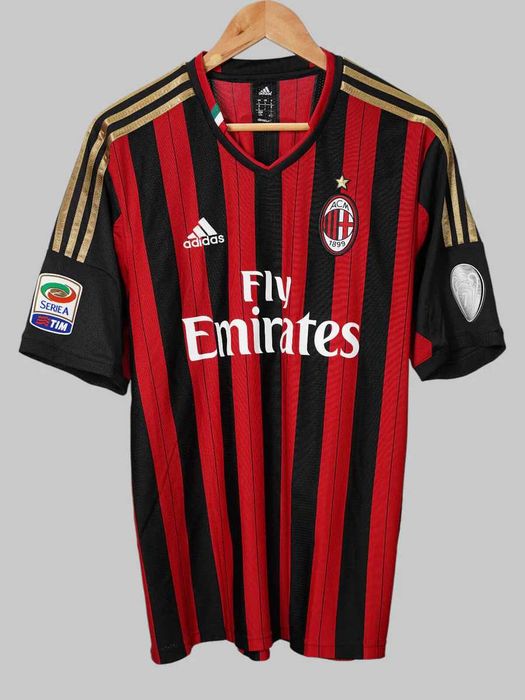 Tricou Ac Milan Home Kit 13/14 Retro - Balotelli 45 Fan Version