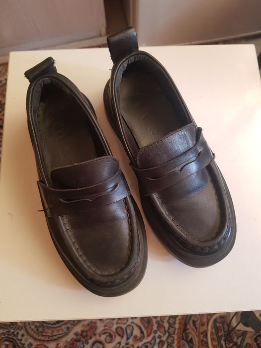 Лоферы зара кожа