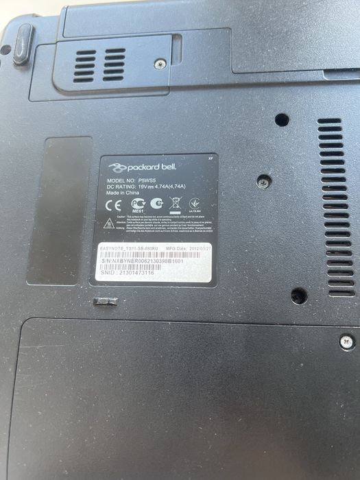 Ноутбук packard bell