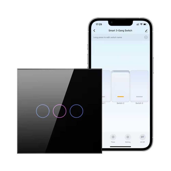 Avatto TS03 Wi-Fi Ключ за осветление БЕЗ изискване на НУЛЕВ проводник