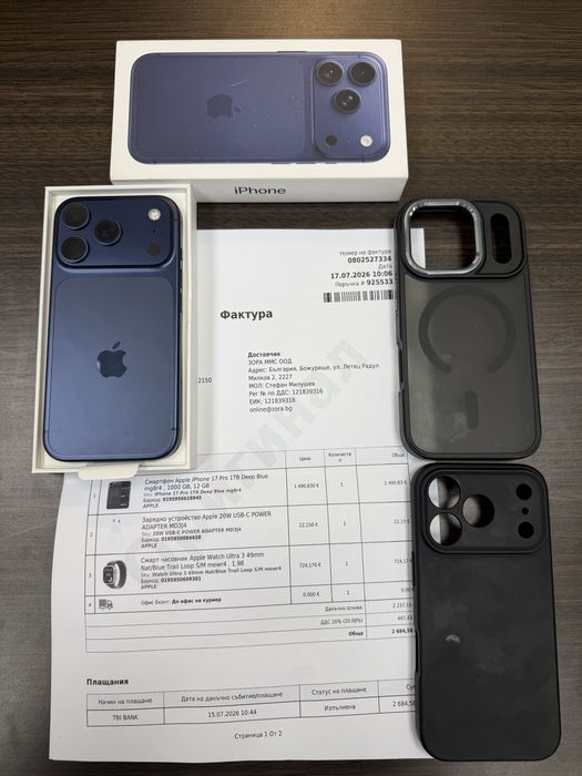 Iphone 17 Pro 1 TB Blue 24м. ГАРАНЦИЯ ПОДАРЪЦИ