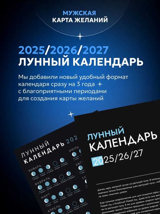 Карта желаний мужская 2025/2026г. (Доска визуализации)