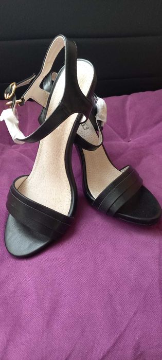 Sandale piele 38 noi,toc de 8cm