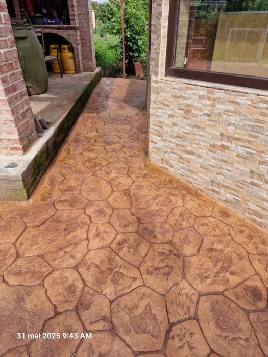Pavaje curte,beton amprentat,imprimat