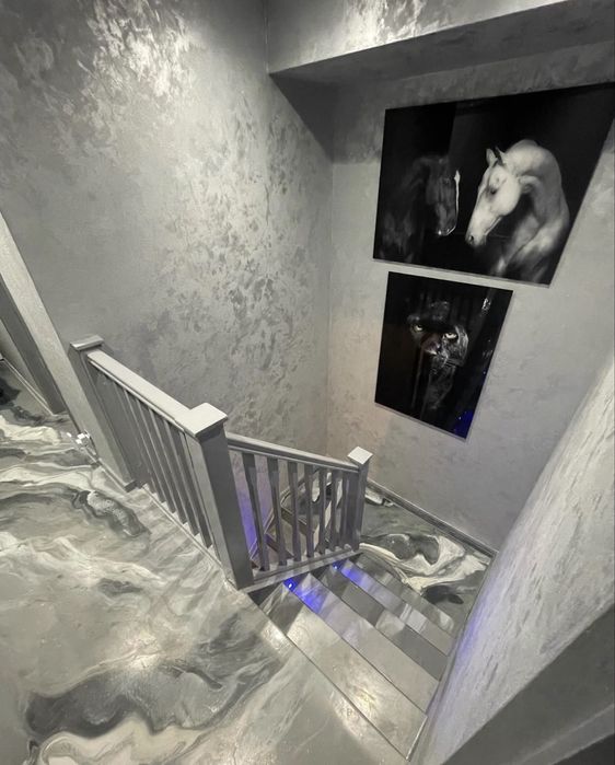 Podele din rasina epoxidicaµciment-design modern , fara rosturi