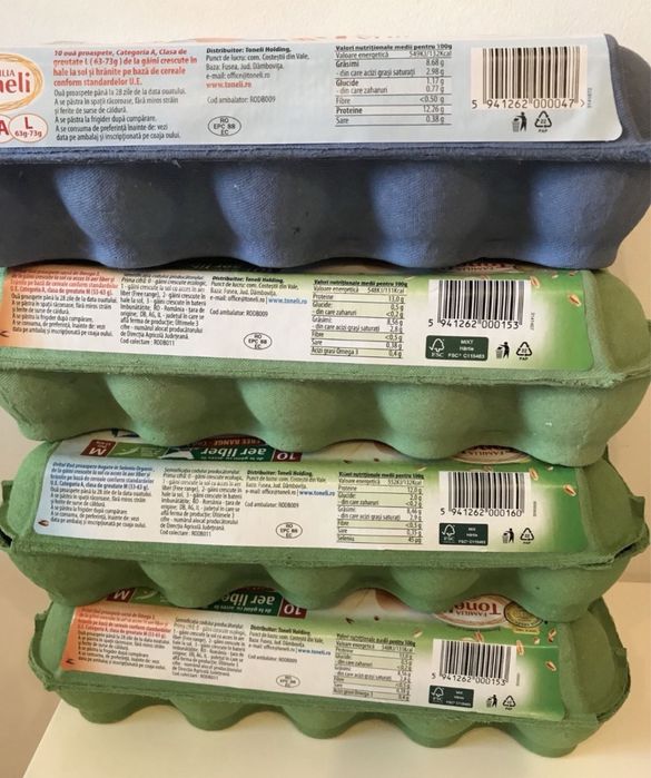 Cofrage pentru oua din carton