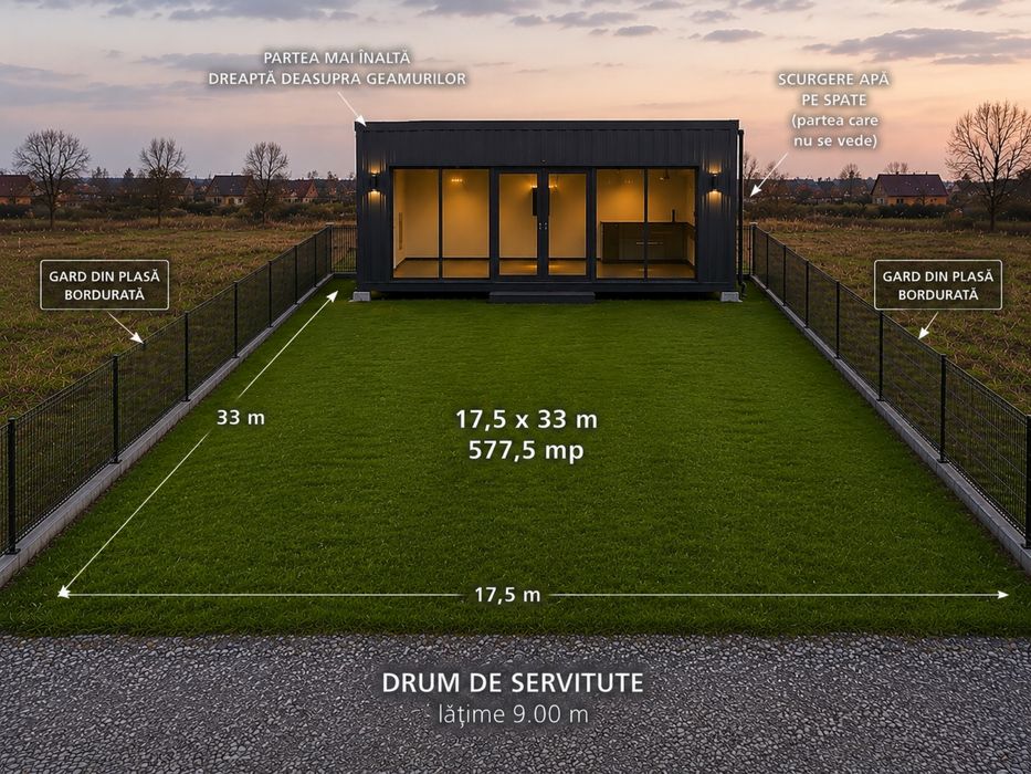 Teren 577 mp+ constructie 36 mp -Drumul - Fermei