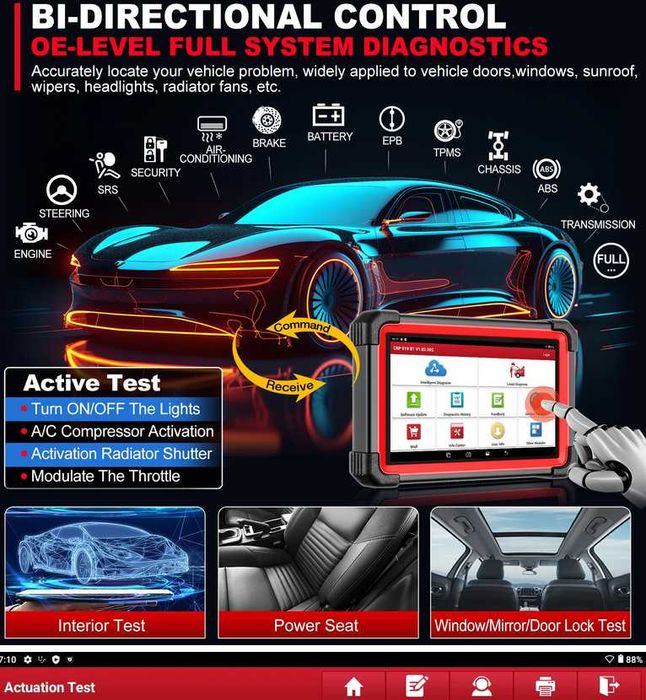 LAUNCH X431 CRP919E BT Diagnoza / Tester  ORIGINAL 2 ani update