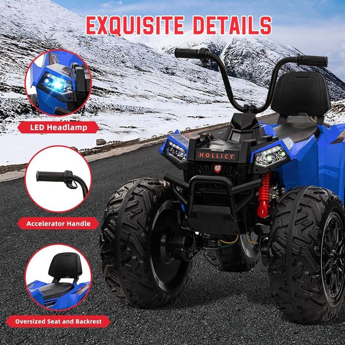 ATV electric Kinderauto MonsterQuad, 4x 100W, 24V 14Ah, Blue