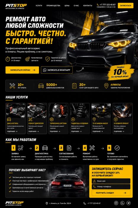 Лендинг под ключ за 2 дня