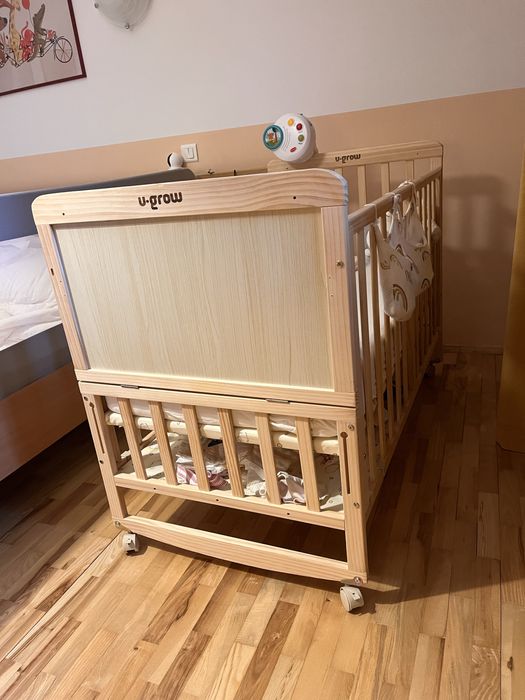 Patut bebe Ugrow cu saltea cocos