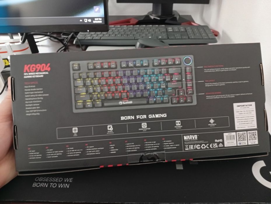 Tastatura Gaming Mecanica Marvo KG904 Red Switch