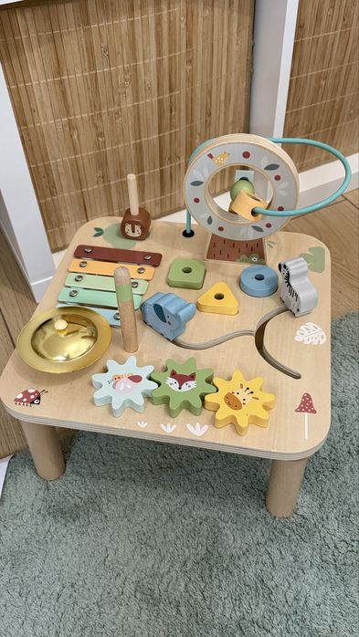 Дървена активна маса за игра Tooky Toy Моите горски приятели