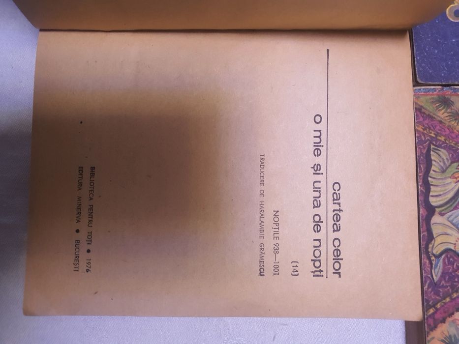 1001 de nopti prima editie integrala 14volume Basme Arabe,Turcesti etc
