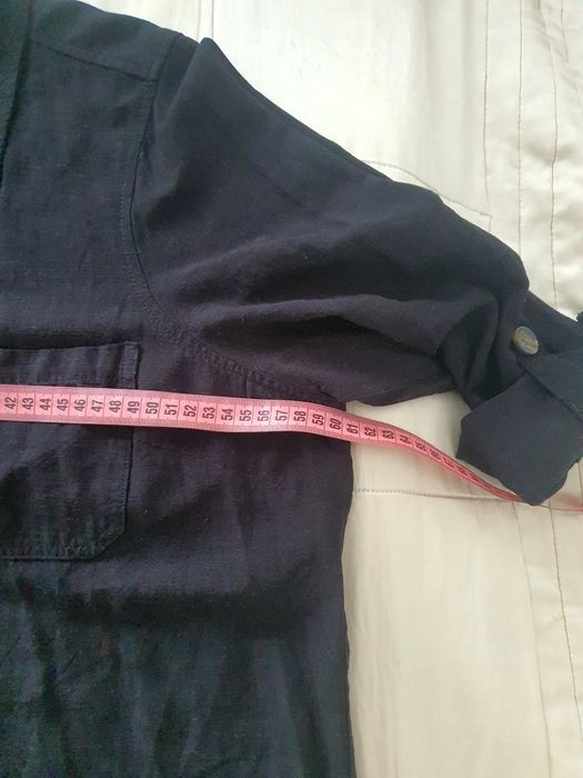 Cămașă damă neagră Chicoree vâscoză si IN oversized XL M L casual office minimalist