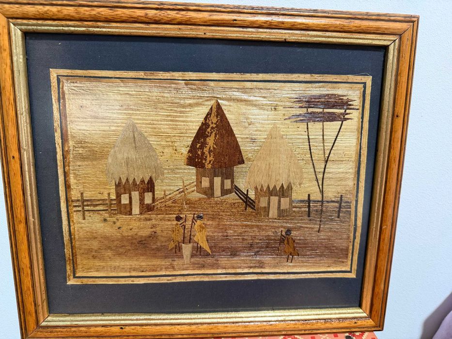 tablouri vechi din lemn de bambus tablou lemn bambus patru buc