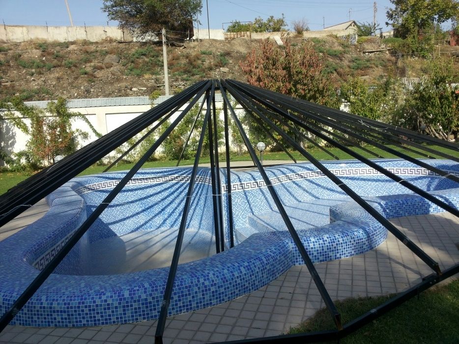 Баннер установка бассейн закрить банер китай banner сетка маскитни