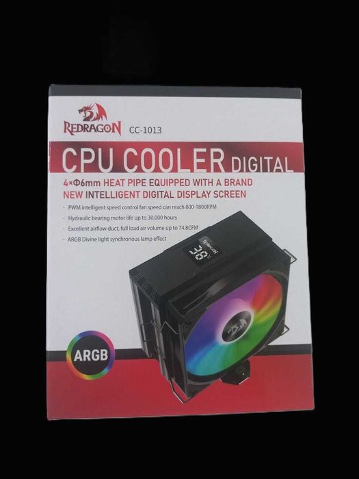 CPU COOLER Redragon CC-1013 с цифровым дисплеем температуры TDP-180W