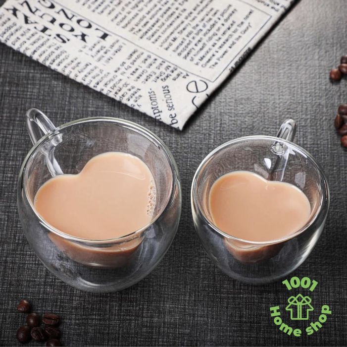 Чаши с двойно стъкло босиликатно двустенни