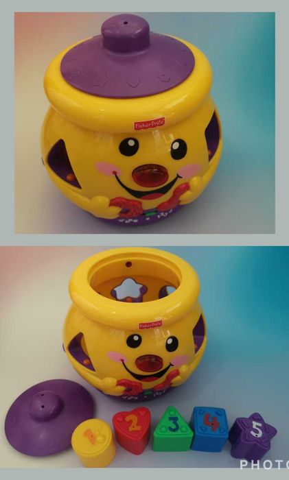 Fisher Price играчки - столче, автобус, таблет, кученаца, ябълка, гърне, динозавър