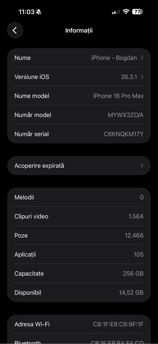 iPhone 16 Pro Max Desert Titanium 256 GB  Fullbox