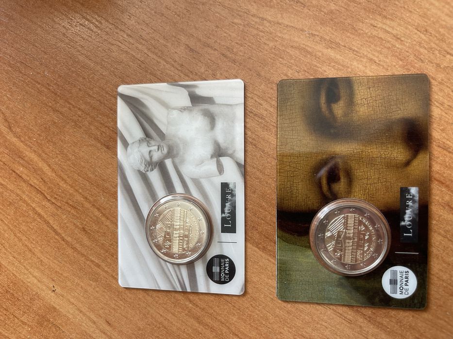 Монеты Лувр Франция в блистере
