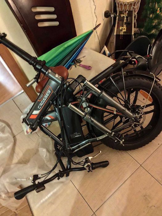 Електро фетбайк Crosser • Сгъваем • Напълно нов • Пробег 60 км