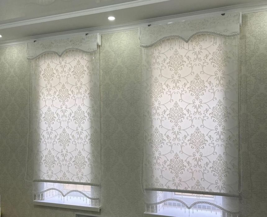 Жалюзи Вертикальн Римские Рулонные День ночь Дикей Тюль Шторы Перде