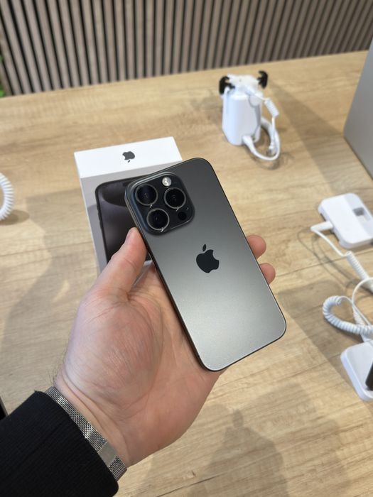 **ATS GSM* iPhone 15 Pro 128Gb Black/Baterie87%/Fact+Gar 12 luni