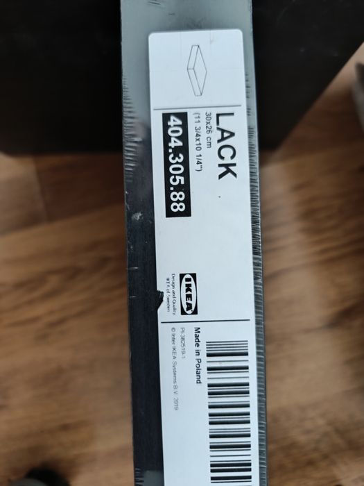 Комплект 3 бр. НОВИ стенни рафтове IKEA LACK (30х26 см) – Черно-кафяви