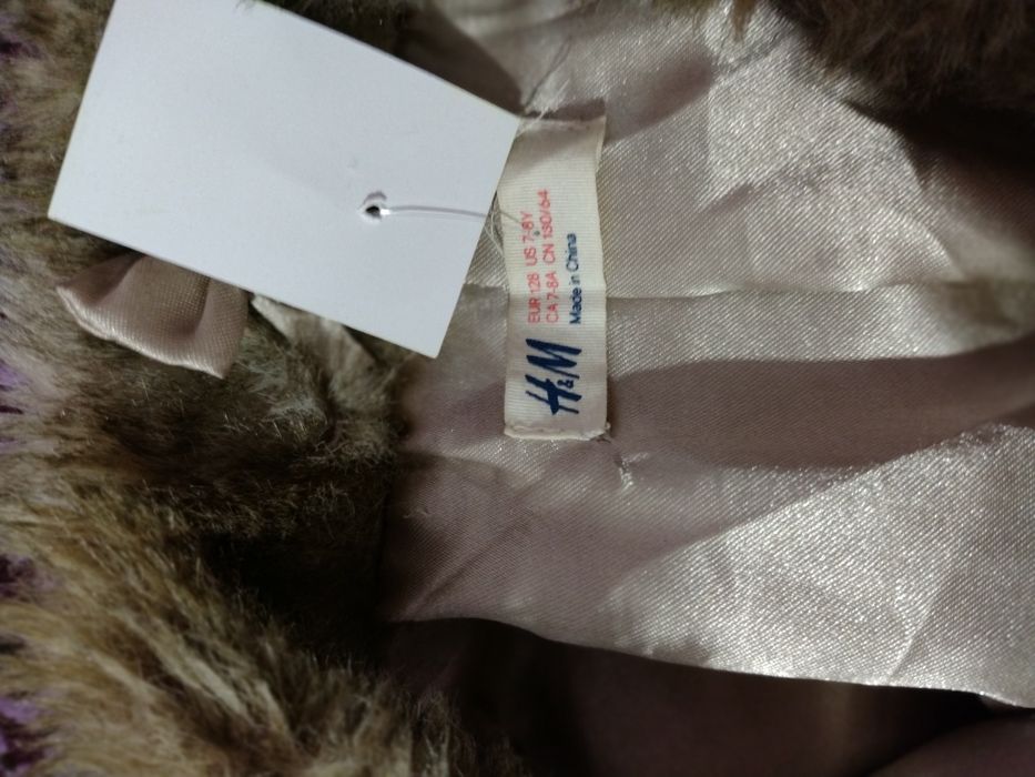 Детско, зимно палто,с пух за момиче,марка H&M