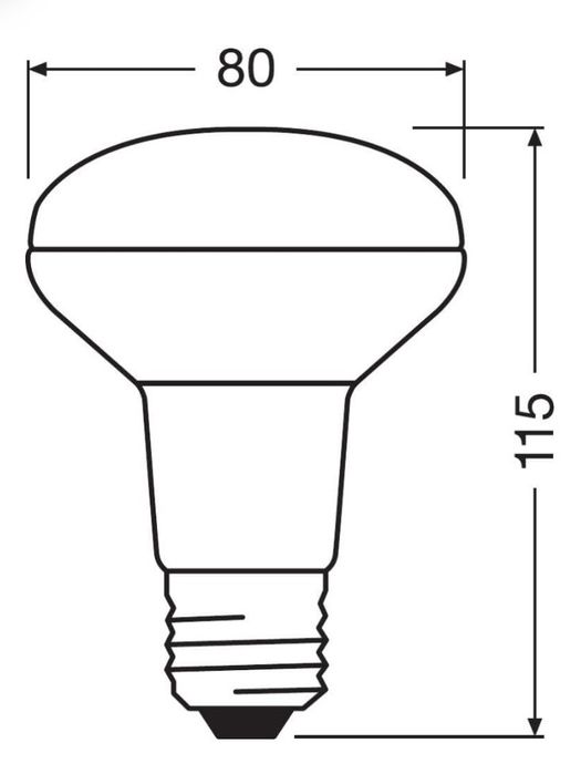 Bec reflector LED OSRAM E27, alb cald