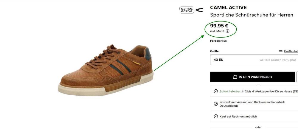 Adidași (Teniși)sport Camel Active pentru bărbați, mărim.41,(Oferta).