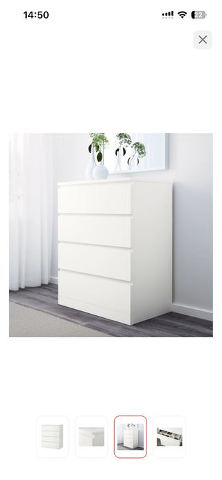 Комод в спальню белого цвета