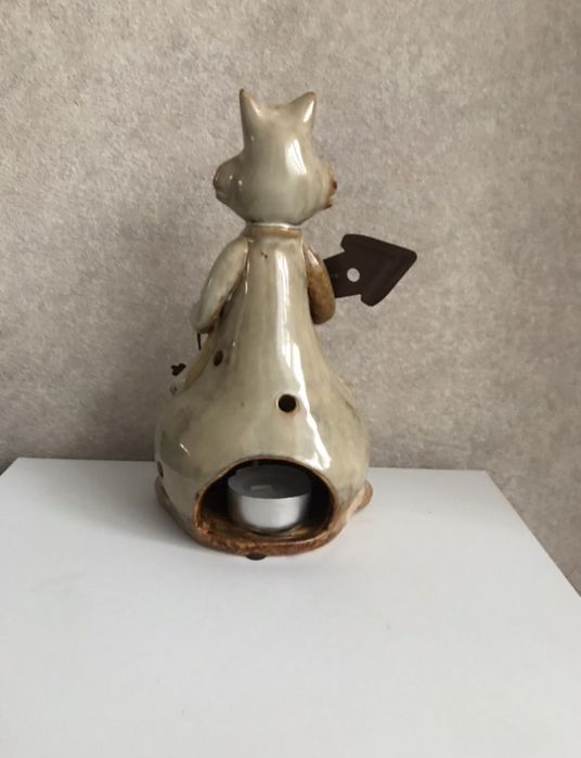 Подсвечник кот керамика