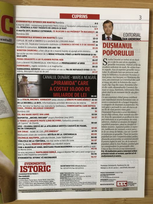 Set 14 reviste Evenimentul Istoric (2018, 2019, 2020)