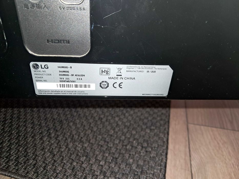 Monitor LG 34UM69G