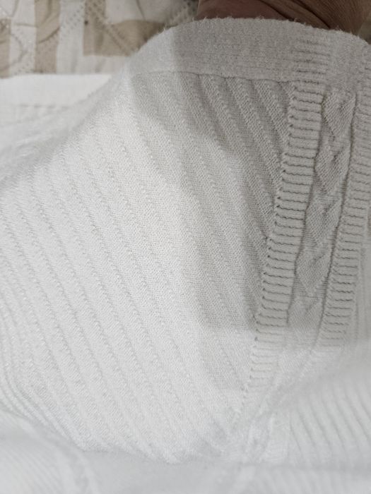 Юбка белая вязаная