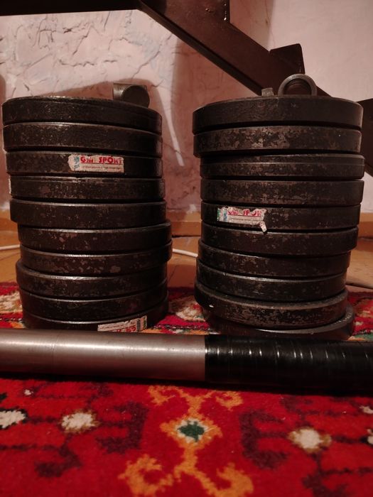 Штанга разборная 60кг Скамья