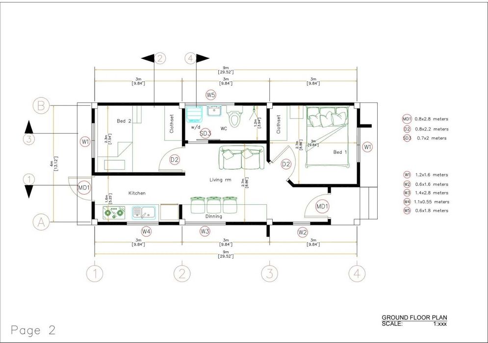НА ИЗПЛАЩАНЕ - Евтина сглобяема къща с 2 спални, 36 кв. м