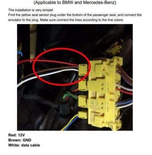 Emulator SRS plasa scaun pasager Mercedes , smart