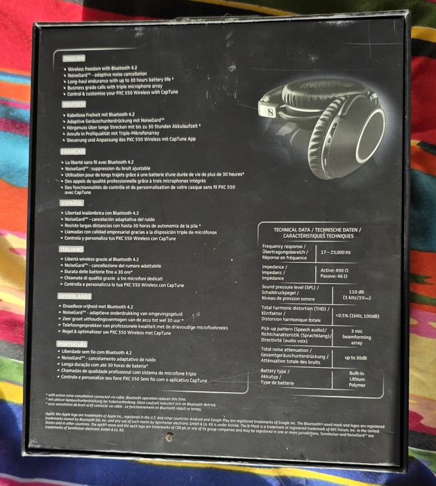 Vand căști wireless Sennheiser PXC 550