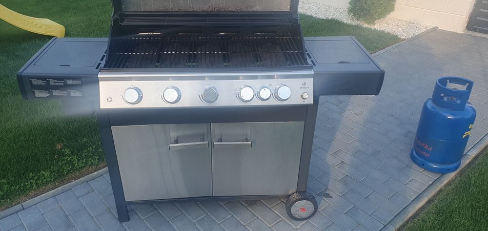 Gratar pe gaz cu 5.1 arzatoare Grill Chef Landmann 05855 grile din inox, sear burner