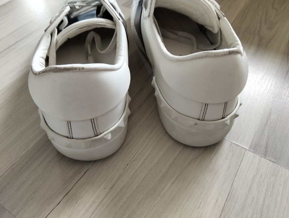 Sneakers  piele alb-negru Valentino Garavani, mărimea 44