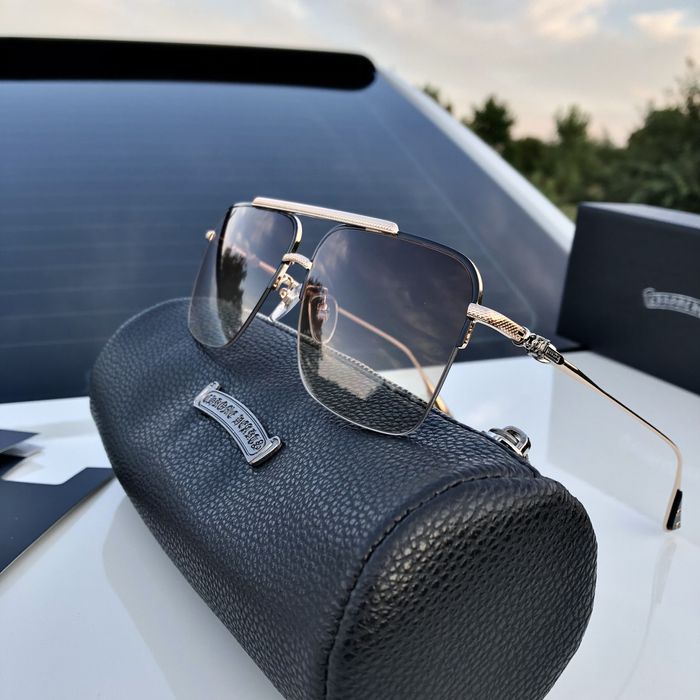 Ochelari Chrome Hearts maro