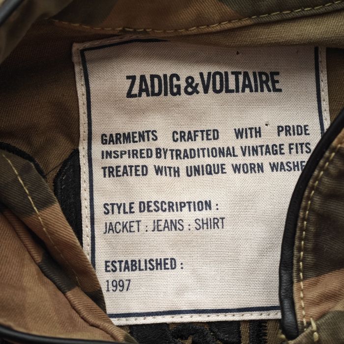 Geacă camo / camouflage Zadig & Voltaire Malibu amour skull Luxury