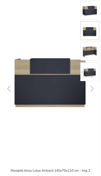 Receptie birou Lotus Antracit 140x70x110 cm