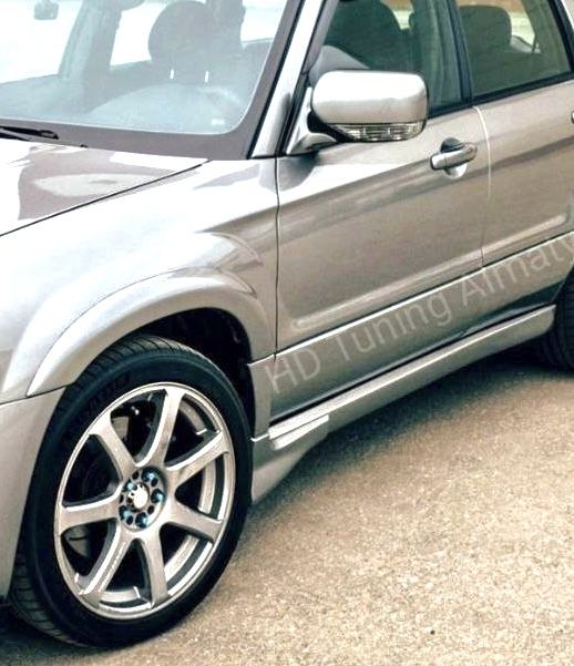 Клыки на пороги Subaru Forester SG Рестайлинг